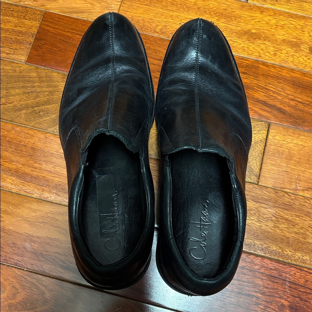 Cole Haan Black Leather Loafers for Men